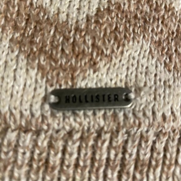 Hollister Sweater Women's Size Large Aztec Tan Ivory Duster Cardigan - Picture 4 of 7